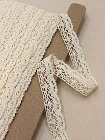 Кружево цв.суровый, ш.25мм, хлопок-100%, рис.044/3