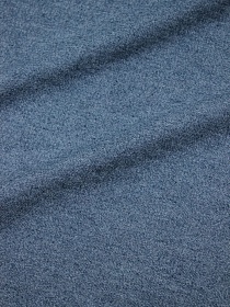 Мерный лоскут( ткань в отрезах) Теплый хлопок меланж цв.Темный лазурно-синий меланж, ш.1.5м, хлопок-60%, п/э-40%, 150гр/м.кв