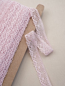 Кружево цв.нежно-розовый, ш.30мм, хлопок-90%, п/э-10%, рис.111/11