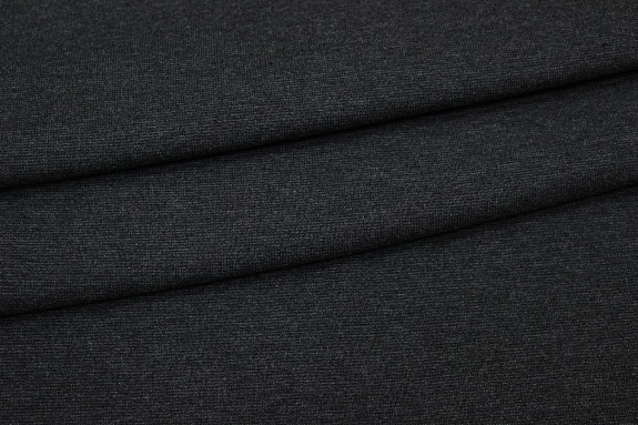 Рибана цв.Темный графитово-серый меланж, ш.1,7м (0,85м*2, чулок), хлопок-95%, лайкра-5%, 220гр/м.кв