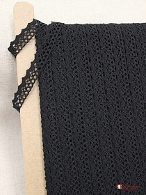 Кружево цв.черный, ш.16мм, хлопок-90%, п/э-10%, рис.078/26