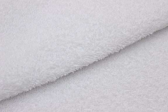 Махровая ткань цв.Белый (отбеленный), ш.1.5м, хлопок-100%, 350гр/м.кв