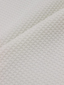 Вафельное премиум-полотно "Italy" цв.Ванильно-кремовый, ш.1.5м, хлопок-100%, 240гр/м.кв