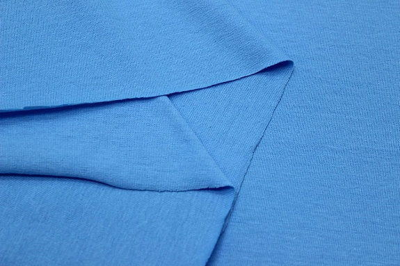 Трикотаж Кулир.гладь цв.Лазурно-голубой, ш.1.96м (0.98м*2, чулок), Карде, хл-100%, 145гр/м.кв
