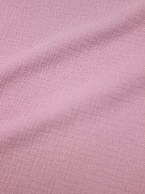 Муслин двухслойный с эффектом жатости цв.Пыльная роза, ш.1.4м, хлопок-100%, 110гр/м.кв