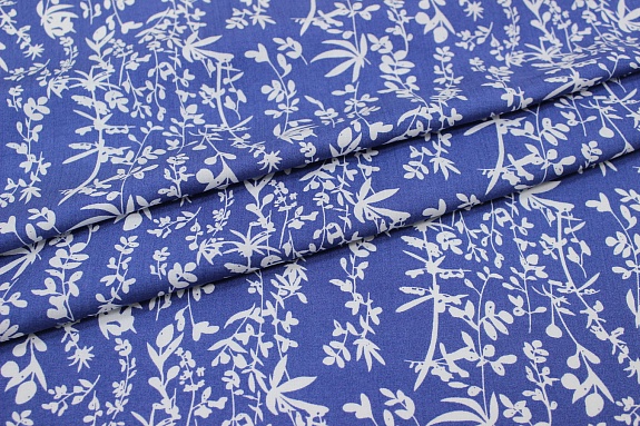 Штапель "Былинка" цв.джинсово-фиолетовый, ш.1.45м, вискоза-100%, 100гр/м.кв