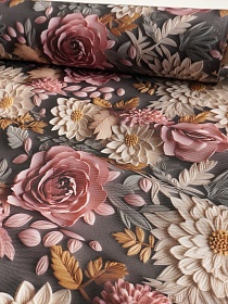 Ткань Дак Цифр.печать "3D - Застывшее лето", ш.1.8м, хлопок-65%, п/э-35%, 225гр/м.кв