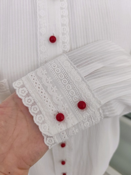 Рубашка из фактурного хлопка "Полоски"