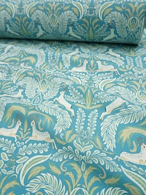 Перкаль Премиум (Digital) "Орнамент с оленями", ш.1.5м, хлопок-100%, 120гр/м.кв