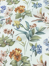 Бязь "Царство цветов", ш.2.2м, хлопок-100%, 110гр/м.кв