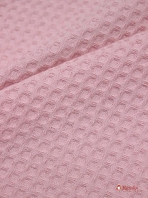 Вафельное премиум-полотно "Italy" цв.Светло-розовая дымка, ш.1.5ш, хлопок-100%, 240гр/м.кв