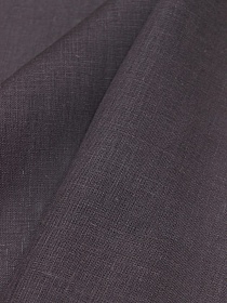 Лен сорочечный цв.Темный кофейно-серый с лиловым оттенком, ш.1.5м, лен-100%, 125гр/м.кв