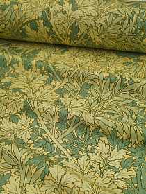 Перкаль Премиум Цифр.печать "Листва" цв.зеленый, ш.1.45м, хл-100%, 140гр/м.кв
