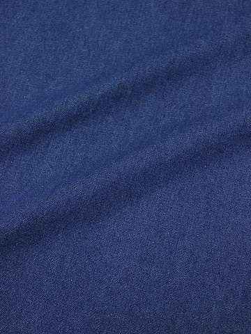 Плотная джинсовая ткань цв.Темно-синий, СОРТ2, ш.1.5м, хлопок-95%, п/э-5%, 350гр/м.кв.