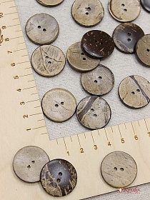 Пуговица кокос, 25мм, 2 отверстия