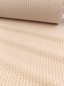 Хлопколен Цифр.печать "Цветочная цепочка" (на суровом), цв.розово-сиреневый, ш.1.45м, лен-10%, хл-90%, 125гр/м.кв