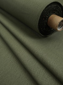 Костюмный джинс с эффектом велюра цв.Темный хаки шалфей, ш.1.5м, хлопок-100%, 230гр/м.кв