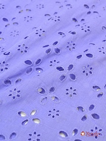 Шитье"Клевер-крупная вышив" цв.Сиренево-фиолетовый-2 (ш.1,5м, в.ч.1.4м) батист хл-100% пл.90 гр/м.кв