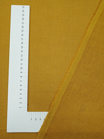 Лен костюмный с эффектом мятости цв.Темная горчица, ш.1.45м, лен-100%, 190гр/м.кв#008426