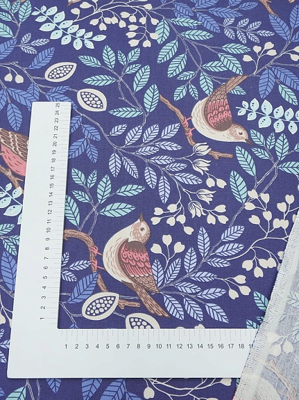 Бязь "Птичьи напевы", ш.2.2м, хлопок-100%, 142гр/м.кв