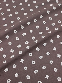 Теплый хлопок "Цветочный ряд" цв.темный туман, ш.1.5м, хлопок-100%, 160гр/м.кв