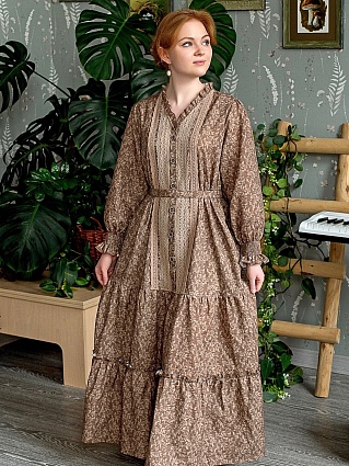 Платье из муслина премиум "Осенняя меланхолия"