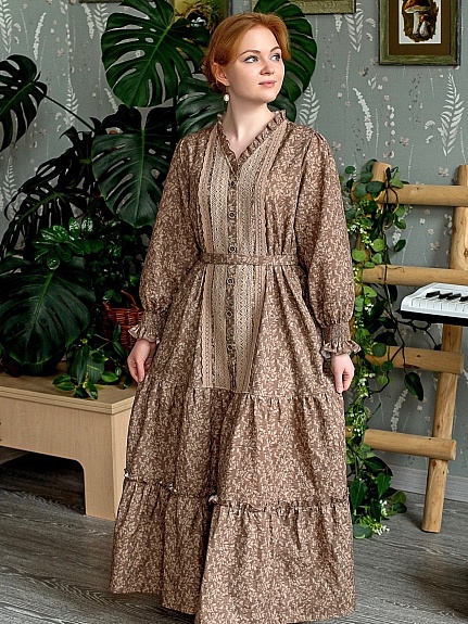 Платье из муслина премиум "Осенняя меланхолия"