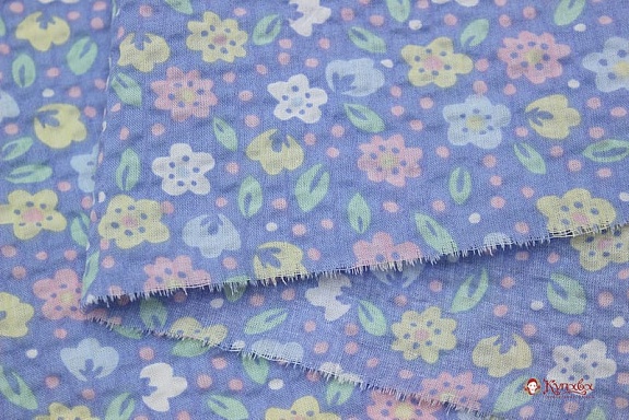 Импорт.хлопок Жатка "Полина" цв.голубой, ш.1.36м, хлопок-100%, 90гр/м.кв