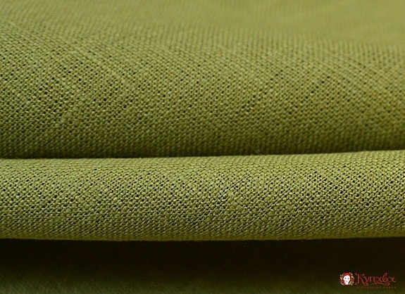 Лен костюмный цв.Оливково-серый-2, шир.1.5м, лен-100%, 190гр/м.кв