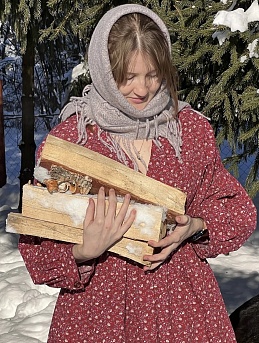 Платье из импортного хлопка "Мелания" в малиновом цвете