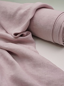Лен постельный с эффектом мятости цв.Светлый сиренево-розовый флер, ш.2.5м, лен-100%, 150гр/м.кв