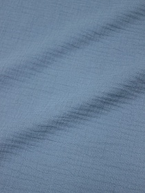 Муслин двухслойный с эффектом жатости цв.Лазурно-серый винтаж, ш.1.4м, хл-100%, 110гр/м.кв