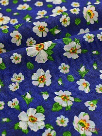 Бязь "Майский день" цв.синий, ш.1.5м, хлопок-100%, 120гр/м.кв