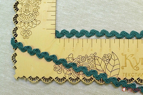 Вьюнчик цв.темный зелено-бирюзовый, ш.9мм, п/э-100%