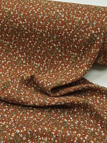 Креп-вискоза с эфф. жатости "Милолика" цв.т.коричневая карамель, ш.1.4м, вискоза-100%, 115гр/м.кв