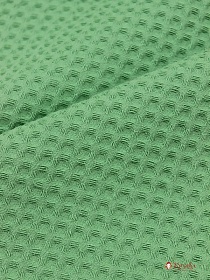 Вафельное премиум-полотно "Italy" цв.Светло-зеленый, ш.1.5м,  хлопок-100%, 240гр/м.кв   