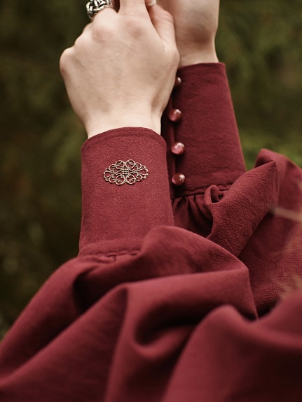 Платье из Хлопка крэш цв.Вишневый