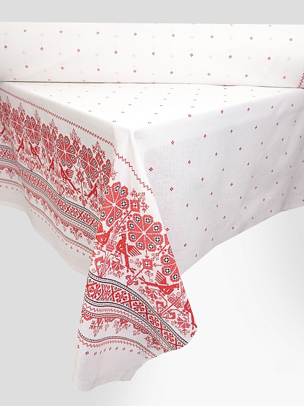 Рогожка "Вышивка - птицы", ш.1.5м, хлопок-100%, 165гр/м.кв