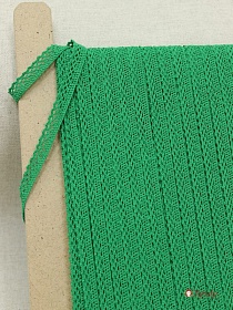 Кружево цв.изумрудно-зеленый-2, ш.10мм, хлопок-90%, п/э-10%, рис.129/31