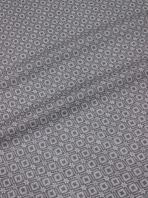 Ситец "Ромбики - цветочки" цв.серый, ГОСТ, ш.0.8м, хлопок-100%, 86гр/м.кв