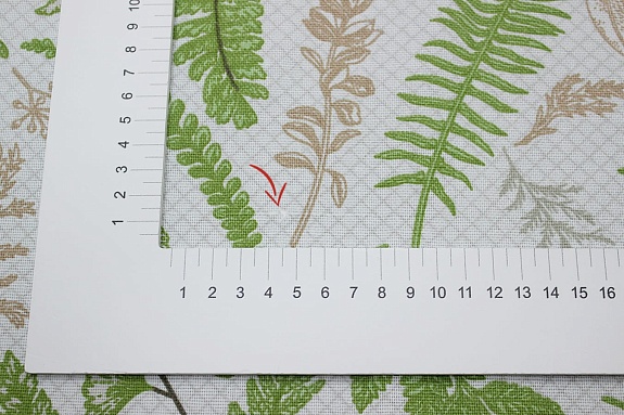 Рогожка "Лесная ботаника-клетка", ш.1.5м, хлопок-100%, 170гр/м.кв