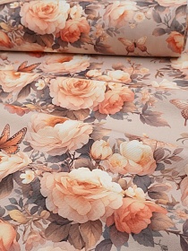 Ткань Дак Цифр.печать "Дыхание розария", ш.1.8м, хл-65%, п/э-35%, 210гр/м.кв