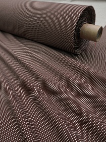 Импорт. хлопок "Горошек 1.5/2 " цв.коричневый, СОРТ2, ш.1.45м, хлопок-100%, 115гр/м.кв