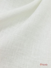 Лен костюмный с эффектом мятости цв.Белый, СОРТ2, ш.1.45м, лен-100%, 190гр/м.кв