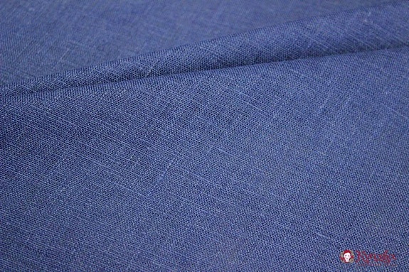 Лен костюмный цв.Темно-синий, ш.1.5м, лен-100%, 190гр/м.кв