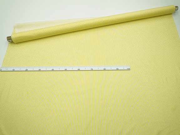 Бязь "Солнечно-желтая полоска", СОРТ2, ш.1.5м, хлопок-100%, 110гр/м.кв