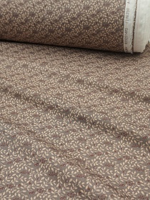 Муслин Премиум двухслойный гладкий "Сильва" цв.кофейно-серый, ш.2.5м, хл-100%, 115гр/м.кв