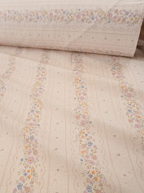 Сатин "Цветочные аккорды" цв.св.розово-персиковый, ш.2.35м, хлопок-100%, 110гр/м.кв