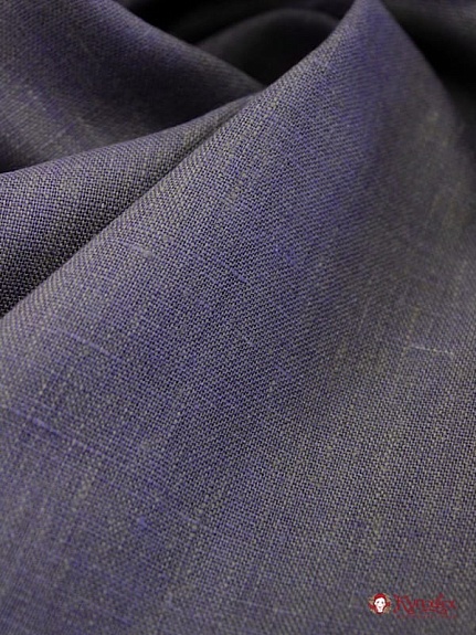 Лен костюмный цв.Фиолетово-серый меланж, ш.1.5м, лен-100%, 190гр/м.кв