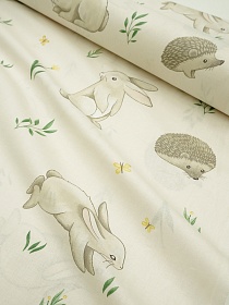 Перкаль "Лесные приятели", ш.1.5м, хлопок-100%, 100гр/м.кв